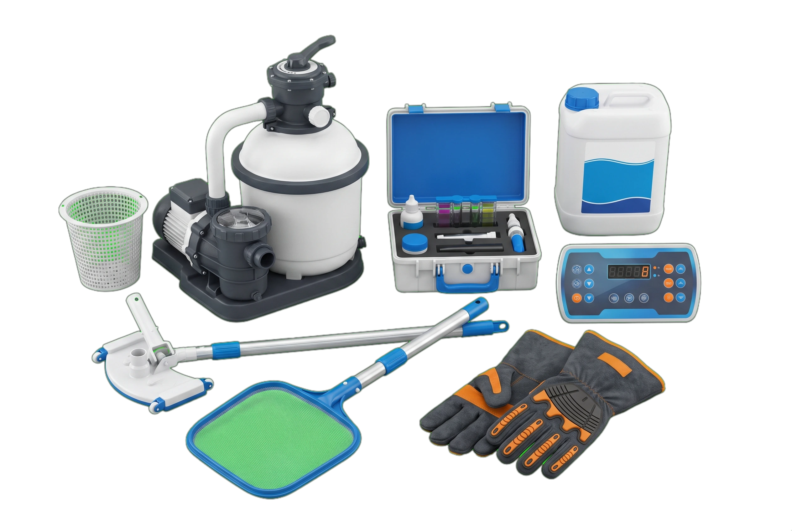 Pool and spa service equipment