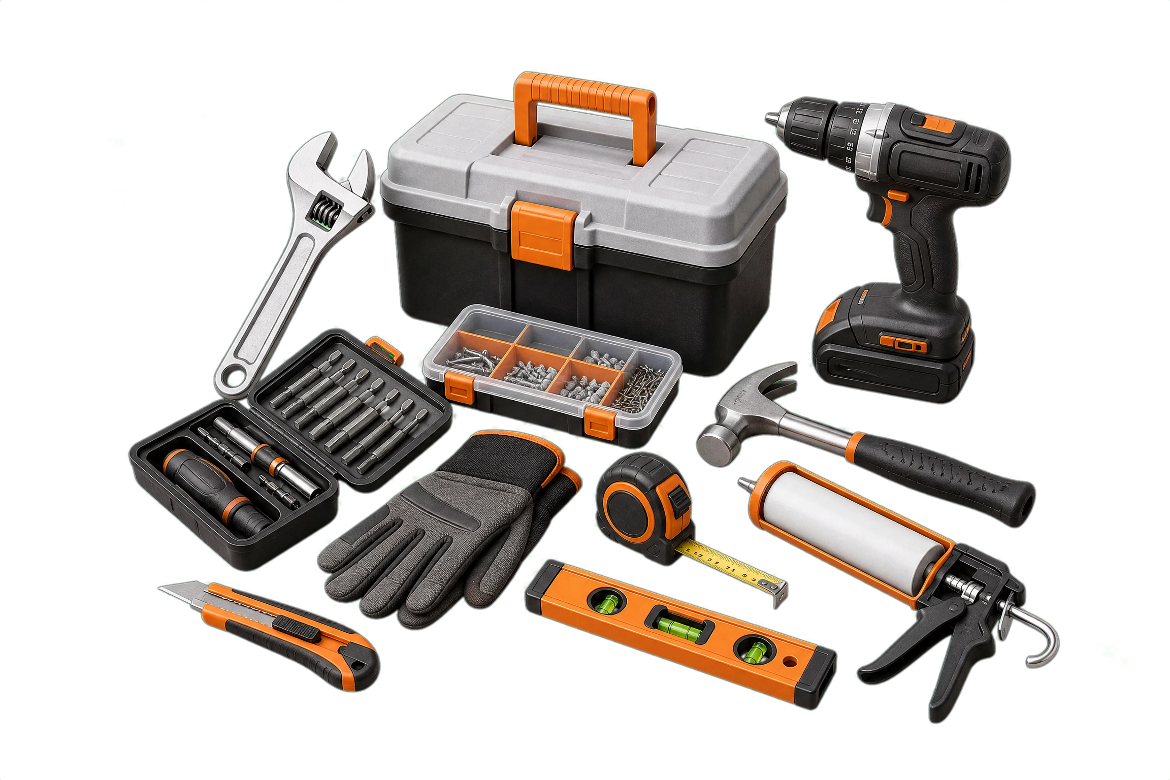 Handyman repair tools and materials