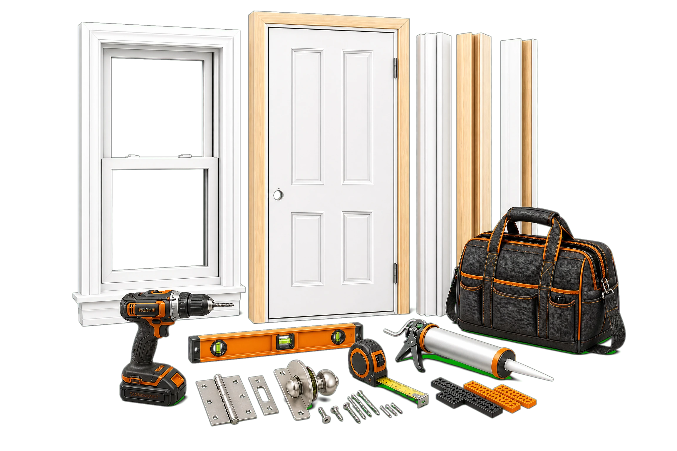 Window and door replacement products and tools