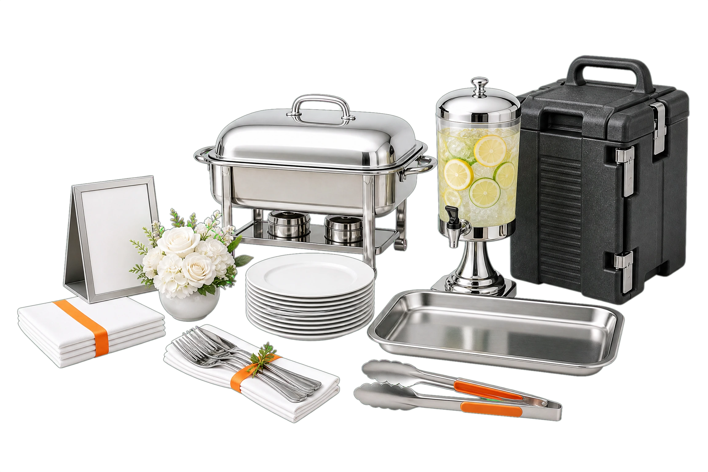 Catering menus, event service, and inquiry materials
