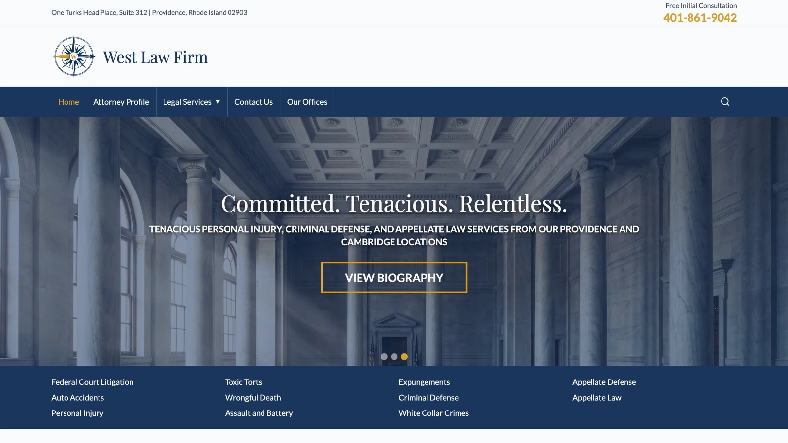 West Law Firm website screenshot