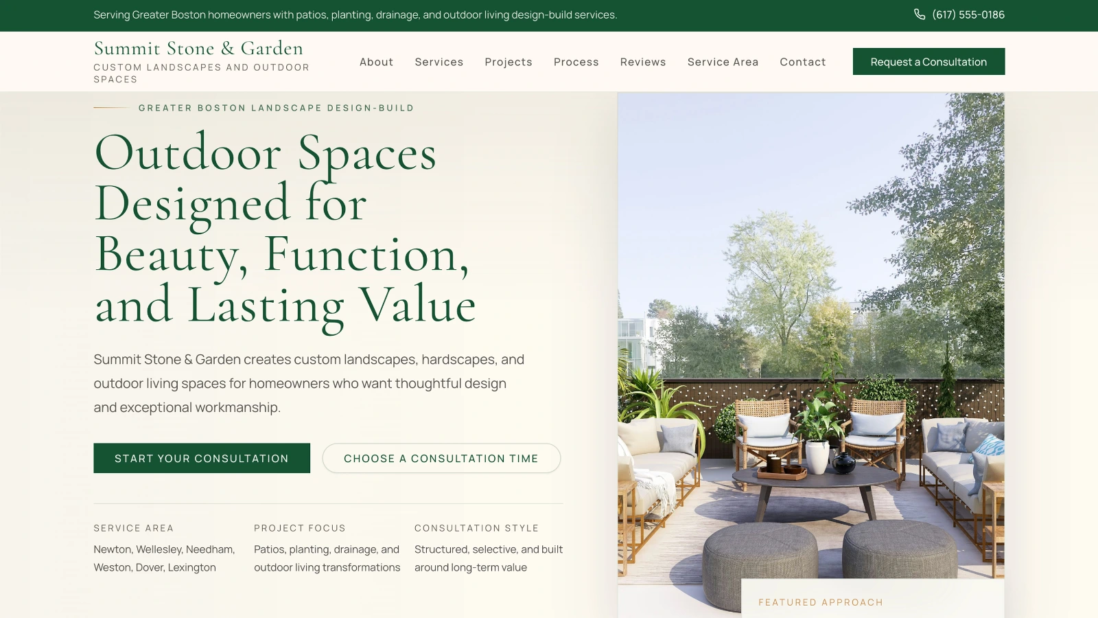 Summit Stone & Garden website screenshot