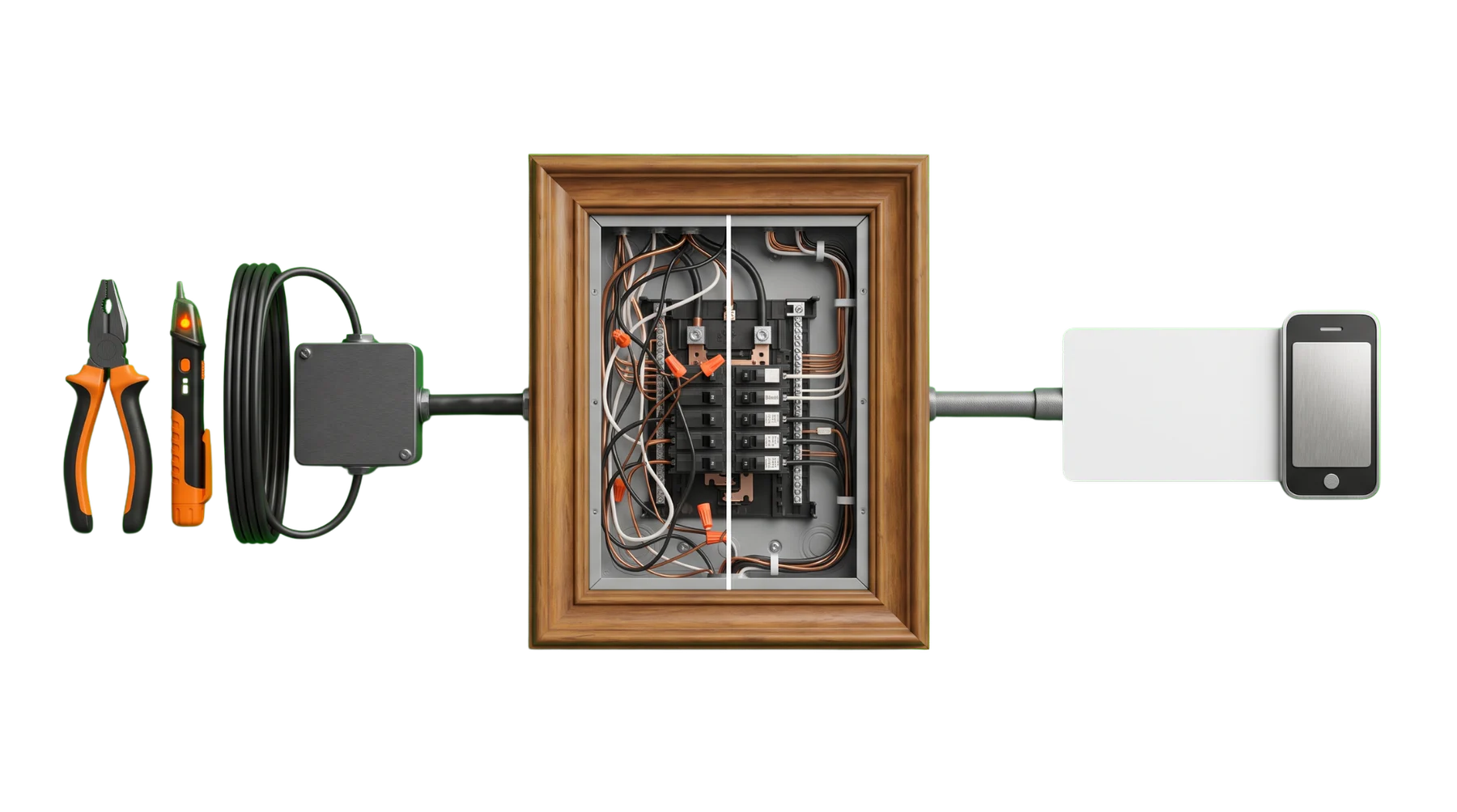 Electrical service, before-and-after panel proof, and an estimate path