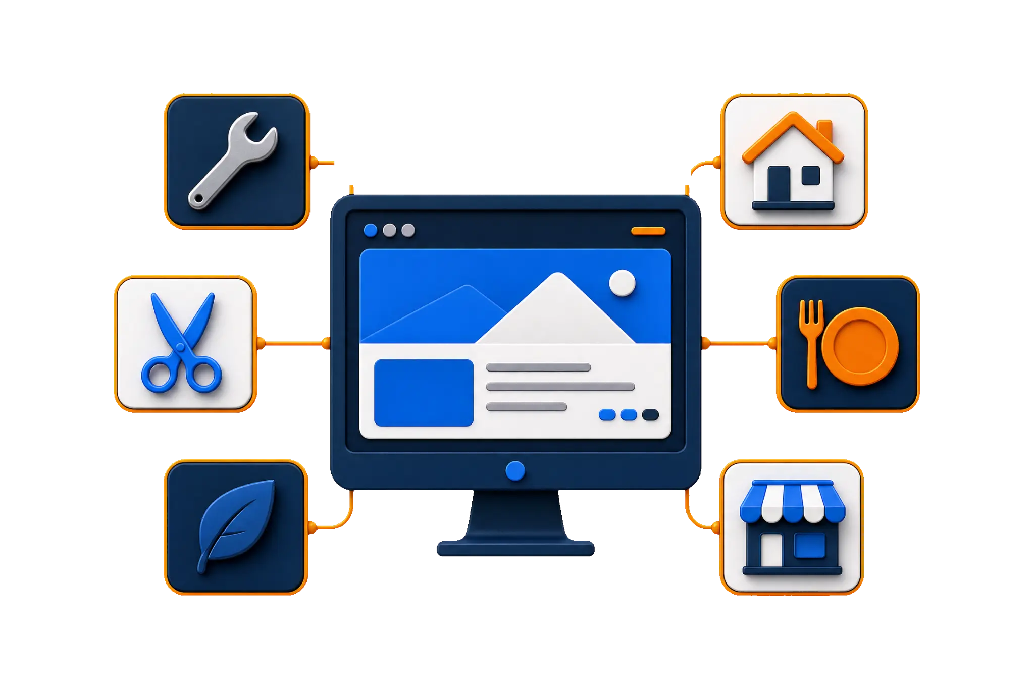 Client feedback, website quality, and business growth visualized through a review interface