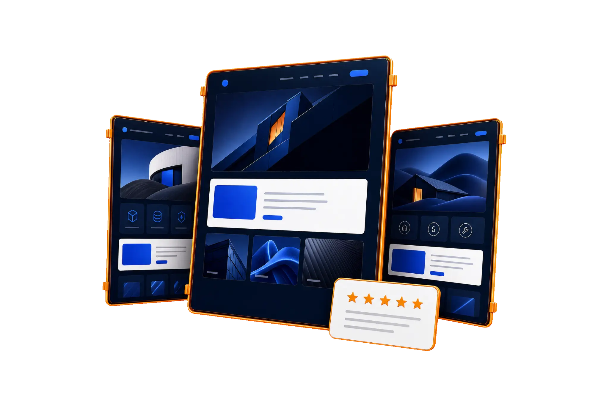 Website development, live site preview, and visual brand assets