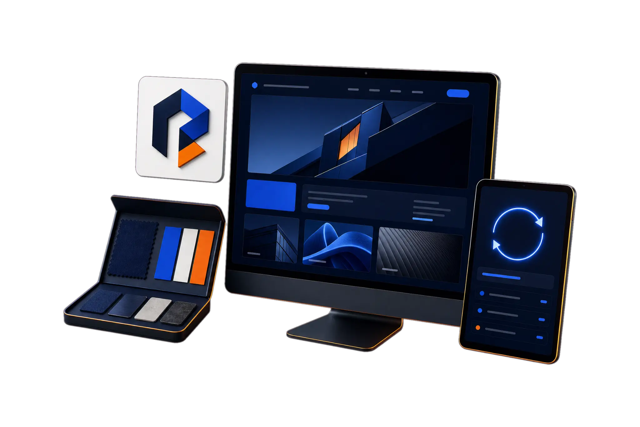 Website design, brand, and ongoing support shown across digital devices