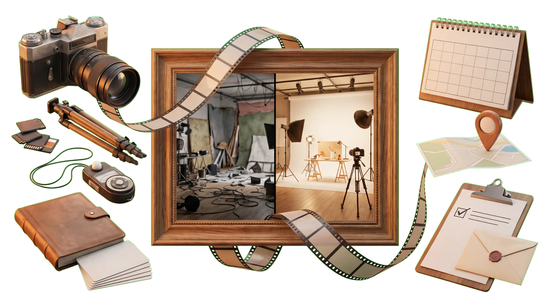 Photography service, before-and-after studio proof, and a project inquiry path