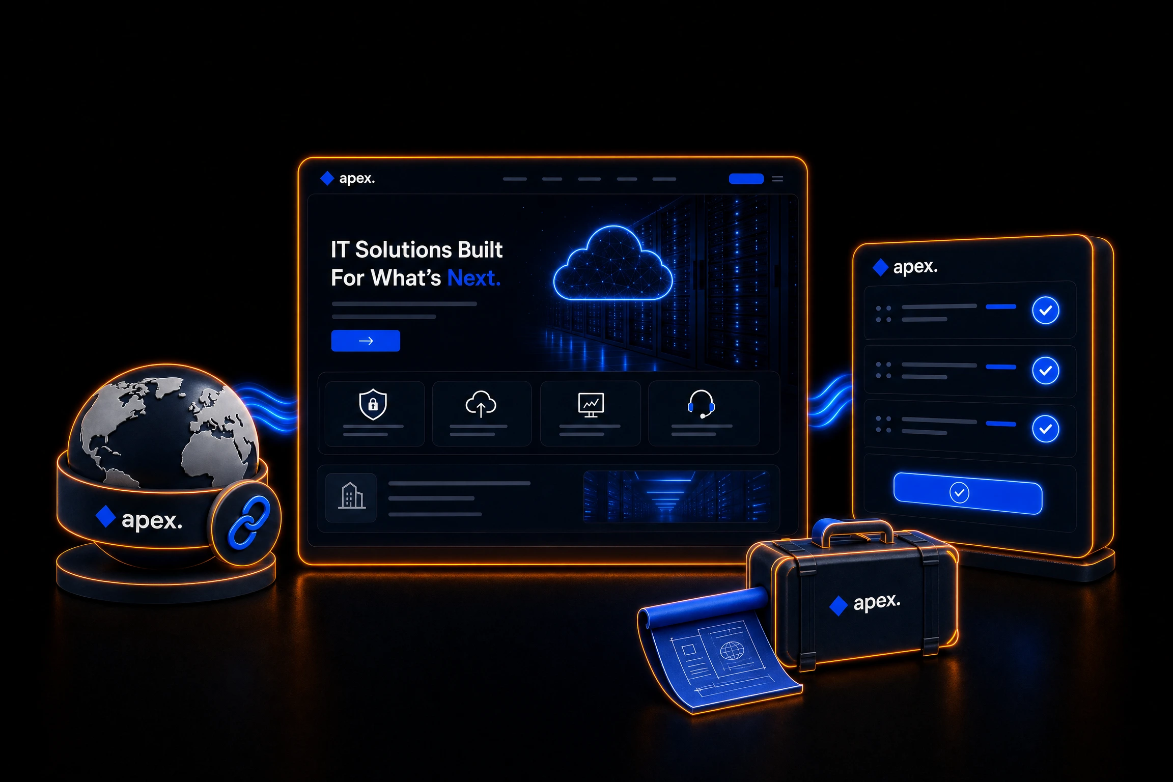 Apex website with domain, launch operations, and managed deployment kit