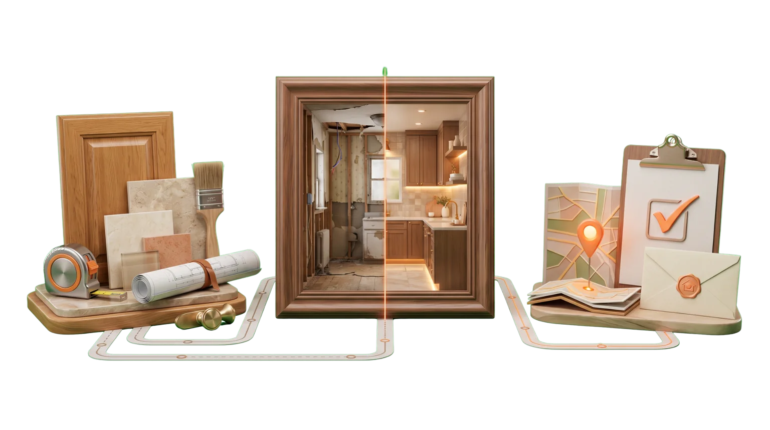 Remodeling work, before-and-after proof, and a local consultation path
