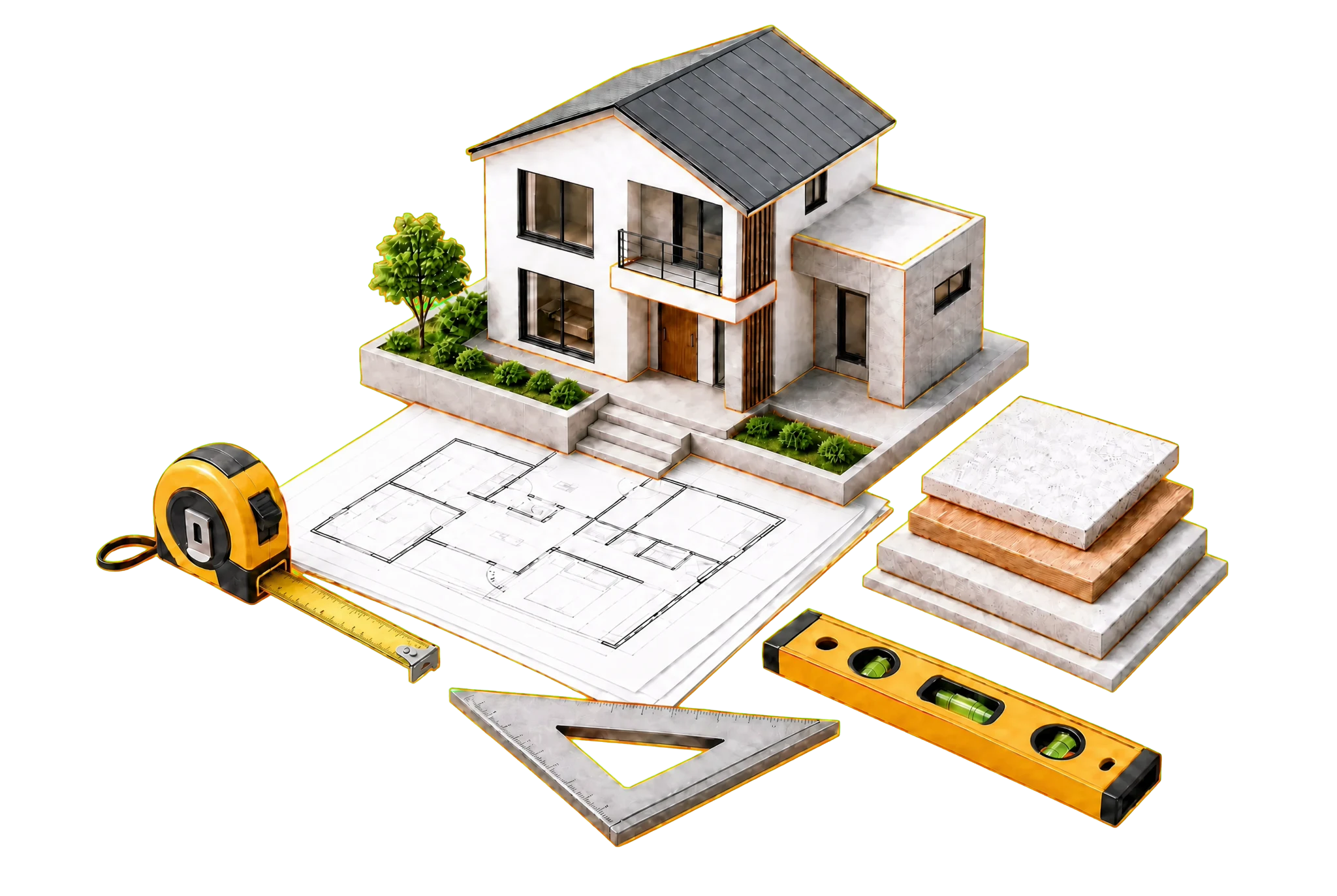 General contractor project planning materials