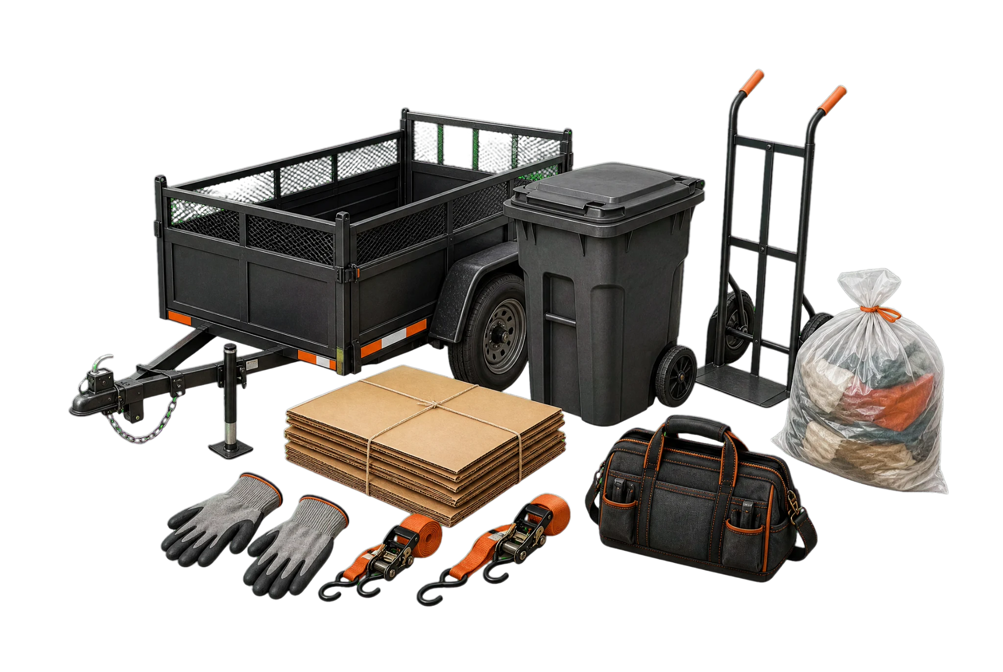 Junk removal service and hauling equipment