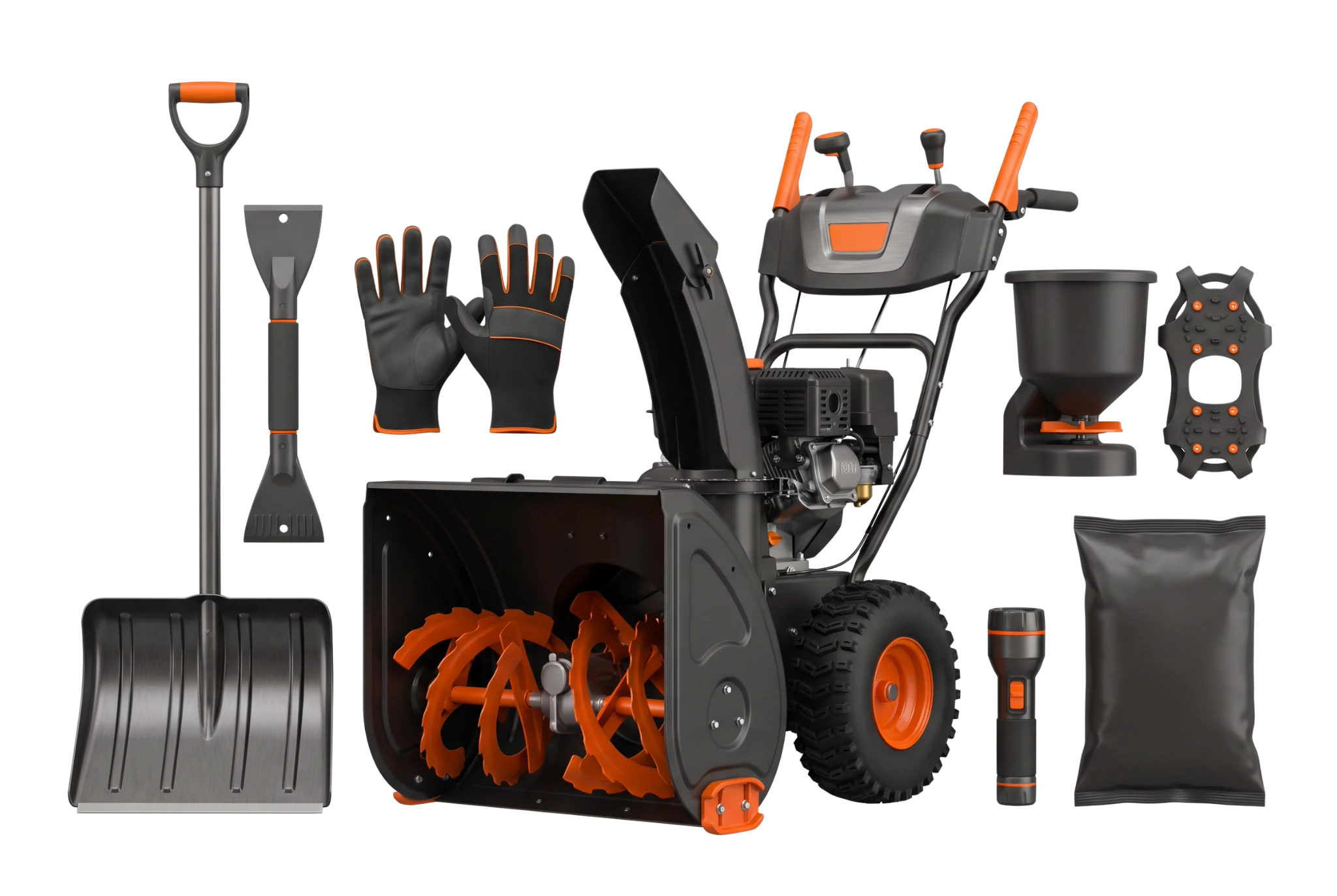 Snow removal equipment and seasonal-service tools